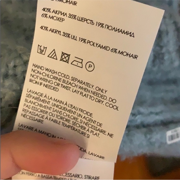 Club Monaco Soft Blue V-Neck Sweater sz Large - Picture 6 of 7